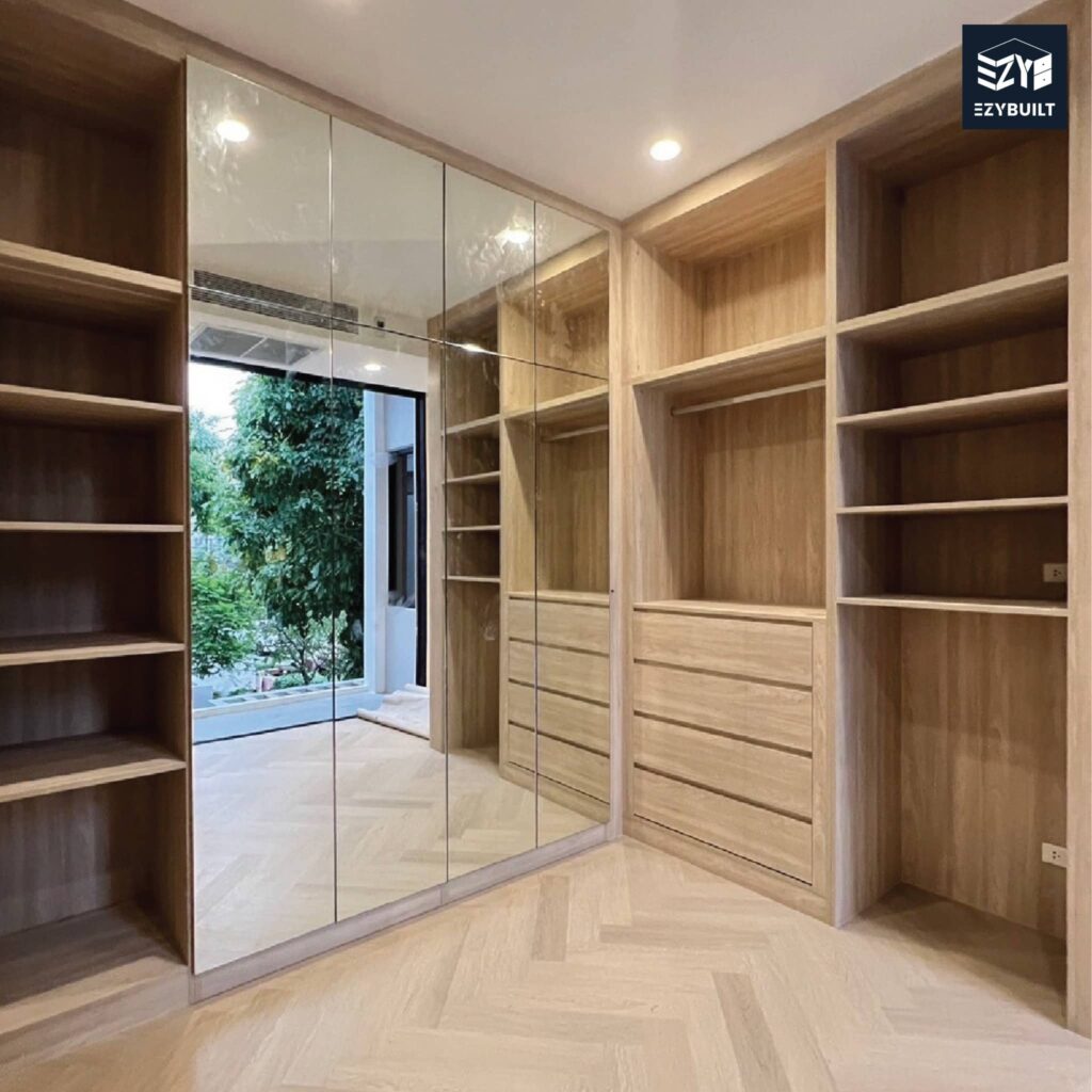 เฟอร์นิเจอร์ walk-in closet จาก EZYBUILT