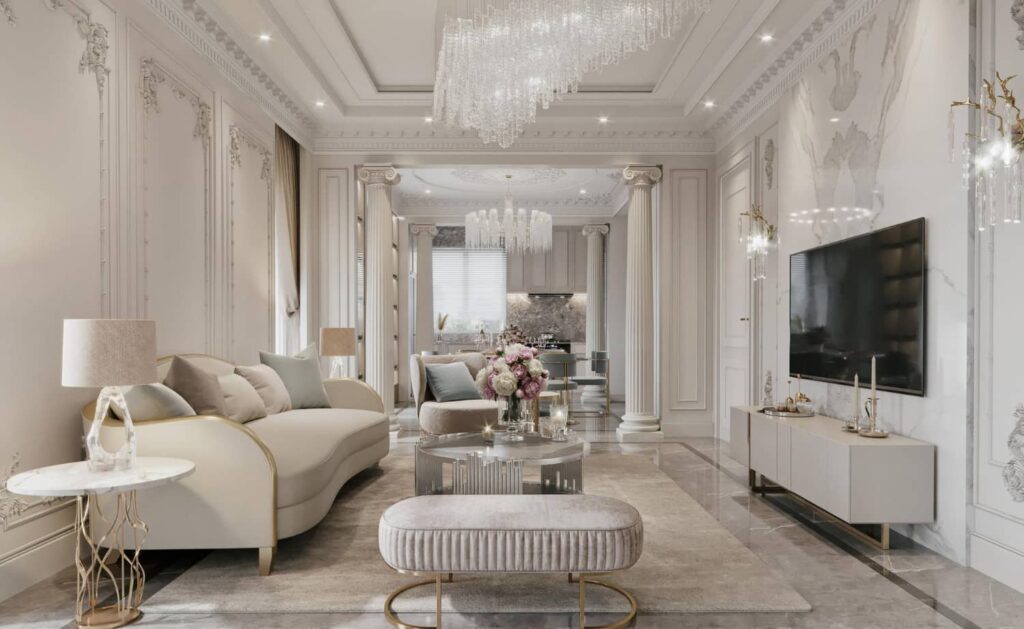 ชั้นวางทีวี Fit-in แบบ Classic Luxury สำหรับคนที่ชื่นชอบความหรูหรา