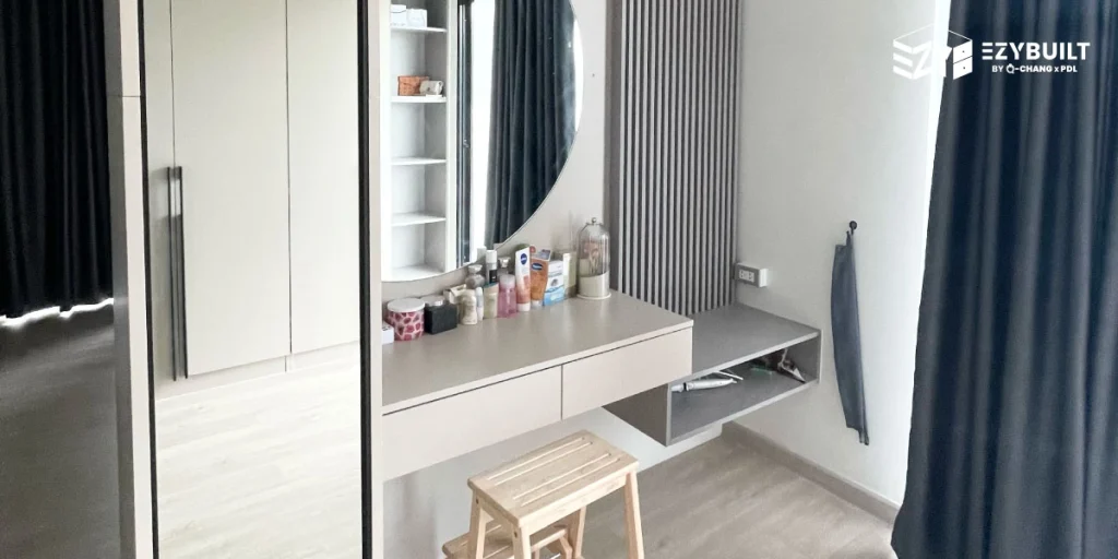 เฟอร์นิเจอร์ Fit-in ใช้อุปกรณ์ฟิตติ้ง Soft Close แบรนด์ยุโรป