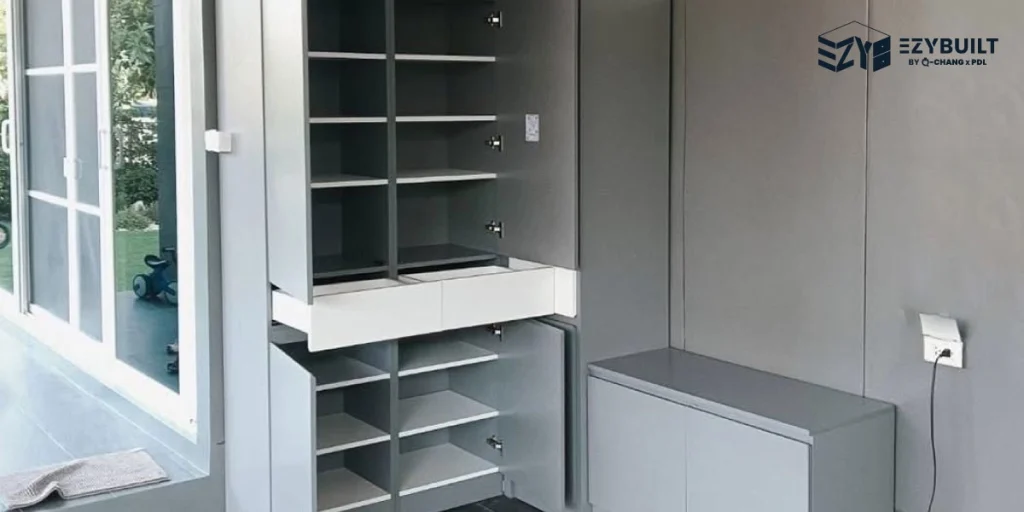 เฟอร์นิเจอร์ Fit-in เลือกเฉดสีไม้ให้เข้ากับสีผนังของบ้านได้ด้วย