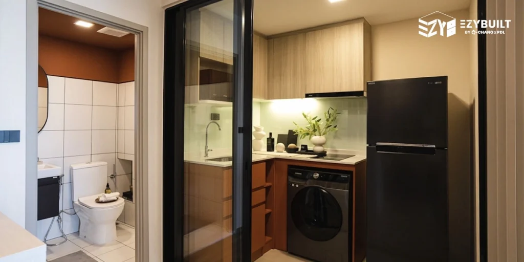 ออกแบบเคาน์เตอร์ครัวสีดินเผา ช่วยให้ครัวดูมีลูกเล่นมากขึ้น