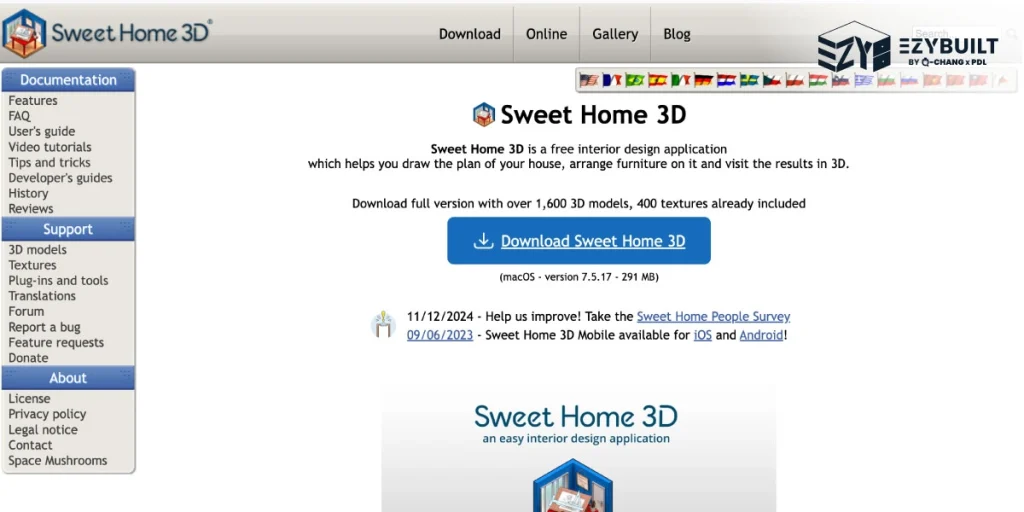 โปรแกรมออกแบบห้องครัวจาก Sweet Home 3D