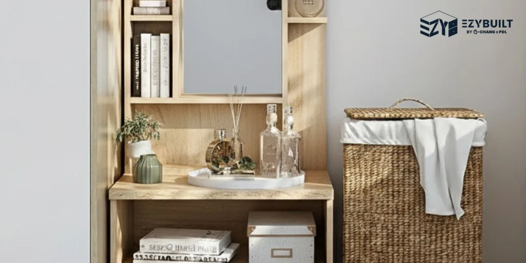 ไอเดียโต๊ะเครื่องแป้งแบบยืน เหมาะสำหรับบ้านที่มีพื้นที่จำกัด
