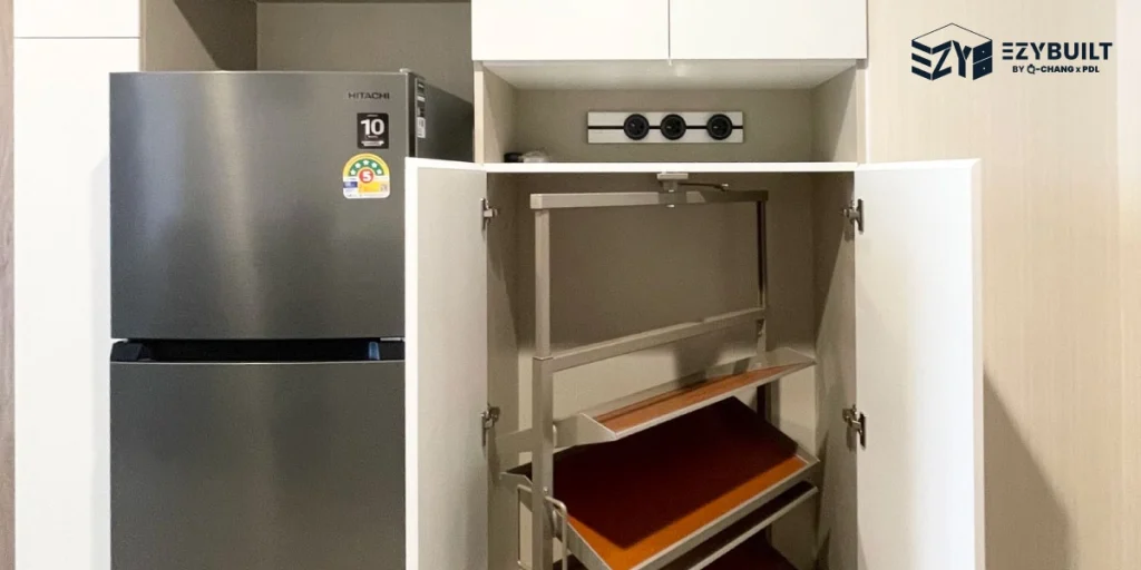 ตู้เก็บของอเนกประสงค์ เป็นเฟอร์นิเจอร์ที่ช่วยประหยัดพื้นที่ให้กับห้องคอนโดเล็ก ๆ