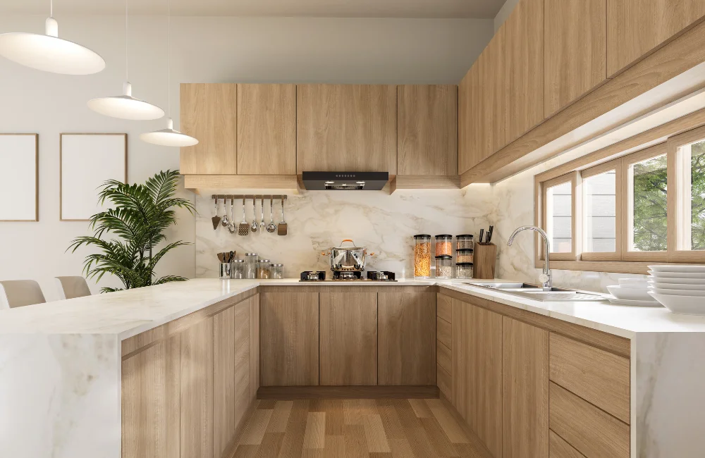 แปลนห้องครัว U-Shape Kitchen