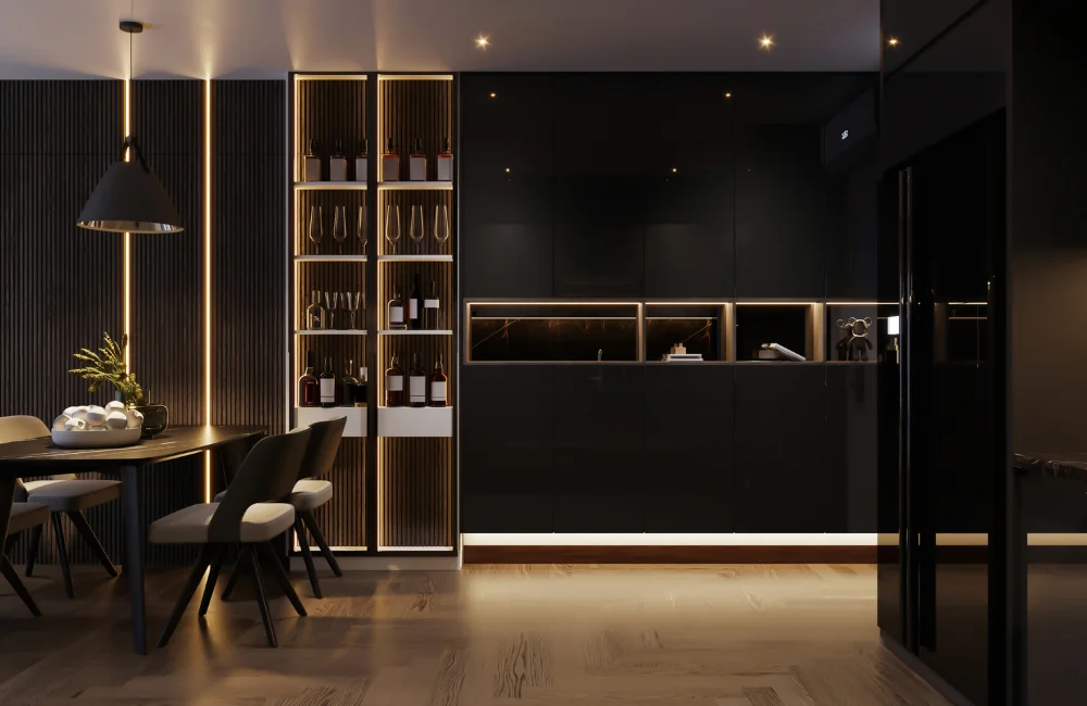 ตกแต่งผนังด้วยไฟซ่อน