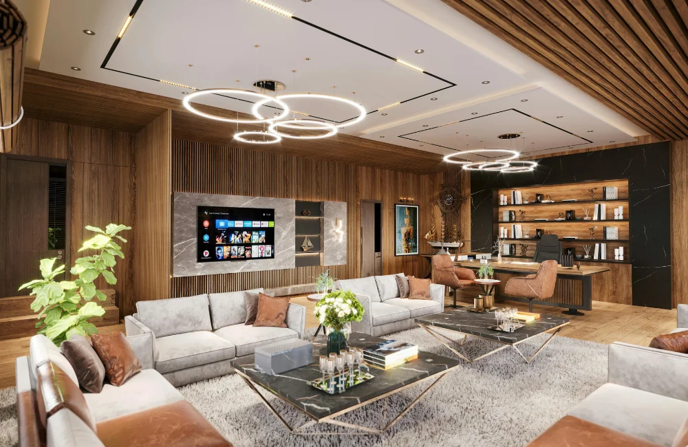 ใช้พรมปูพื้นแบ่งสัดส่วนการใช้งาน