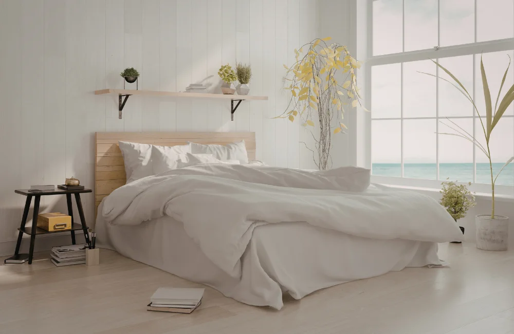 สีห้องนอนขาวครีม